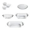 10-Piece Glass Bakeware Food Storage Set With 3 Clear Plastic Lids