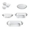 10-Piece Glass Bakeware Food Storage Set With 3 Clear Plastic Lids