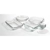 10-Piece Glass Bakeware Food Storage Set With 3 Clear Plastic Lids