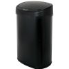 Black 13-Gallon Kitchen Trash Can With Touch Free Motion Sensor Lid