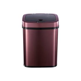 3-Gallon Motion Sensor Touchless Stainless Steel Trash Can In Burgundy Copper