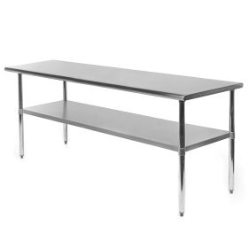 Heavy Duty 72 X 24 Inch Stainless Steel Kitchen Restaurant Prep Work Table