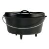 8-Quart Deep Seasoned Cast Iron Dutch Oven With Lid And Metal Handle