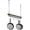 Farmhome Rustic Industrial 8 S-Hooks Ceiling Mounted Hanging Pot Rack