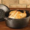 5-Quart Black Cast Iron Dutch Oven With Lid For Oven Stove Grill Or Campfire