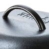 5-Quart Black Cast Iron Dutch Oven With Lid For Oven Stove Grill Or Campfire