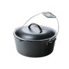 5-Quart Seasoned Cast Iron Dutch Oven With Lid And Spiral Wire Handle