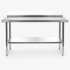 Stainless Steel 60 X 24 Inch Heavy Duty Nsf Certified  Work Bench Prep Table With Backsplash