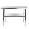Stainless Steel 48 X 24 Inch Heavy Duty Kitchen Work Table