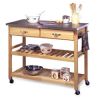 Stainless Steel Top Kitchen Cart Utility Table With Locking Wheels