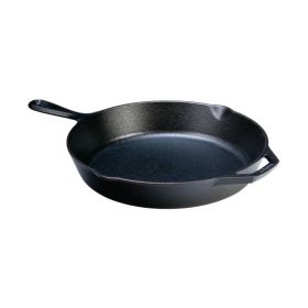 12-Inch Cast Iron Skillet Frying Pan With Pour Spout - Made In The Usa