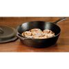 12-Inch Round Cast Iron Deep Skillet With Lid Pre-Seasoned And Made In The Usa