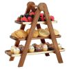 Megachef Acacia Wood 3 Tiered Rectangular Ladder Tray Set