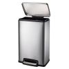 13-Gallon Kitchen Trash Can With Step Lid In Stainless Steel Finish
