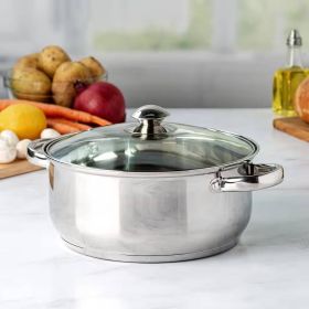 5-Quart Stainless Steel Dutch Oven With Glass Lid