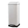 8-Gallon Retro Stainless Steel Step-On Trash Can In White Finish