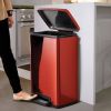 Stainless Steel 13-Gallon Kitchen Trash Can With Step Lid In Copper Red Finish