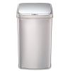 Silver 13-Gallon Stainless Steel Kitchen Trash Can With Motion Sensor Lid