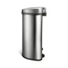 Dual Stainless Steel 18-Gallon Trash Can Recycle Bin With Motion Sensor Lid