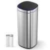 Motion Sensor Stainless Steel 13 Gallon Trash Can With Ozone Button