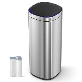 Motion Sensor Stainless Steel 13 Gallon Trash Can With Ozone Button