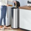 Motion Sensor Stainless Steel 13 Gallon Trash Can With Ozone Button