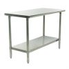 Stainless Steel Top Food Safe Prep Table Utility Work Bench With Bottom Shelf