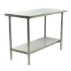 Stainless Steel Top Food Safe Prep Table Utility Work Bench With Bottom Shelf