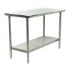 Stainless Steel Top Food Safe Prep Table Utility Work Bench With Bottom Shelf
