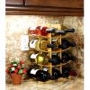 12-Bottle Wine Rack Modern Asian Style In Natural Bamboo
