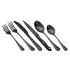 48-Piece Black Silverware Set with Steak Knives, Food-Grade Stainless Steel Flatware Utensils for 8, Mirror Finished Cutlery Set