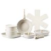 17 Piece Pots and Pans Set Nonstick, Detachable Handle Cookware, Space Saving Induction cookware set, Kitchen RV Cooking Sets, with Frying, Sauce