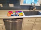 Hippie Animal Cockatoo Dish Drying Mat Absorbent Dish Drying Mat Pad for Kitchen Counter Dish Drainer Mat for Countertop, 14 x 21", Multicolor