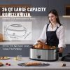 Electric Roaster Oven, 26 QT Turkey Roaster Oven with Self-Basting Lid, 1450W Roaster Oven with Defrost & Warm Function, Adjustable Temperature