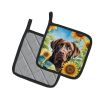 Labrador Retriever in Sunflowers Pair of Pot Holders Kitchen Heat Resistant Pot Holders Sets Oven Hot Pads for Cooking Baking BBQ, 7 1/2 x 7 1/2