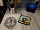 Labrador Retriever in Sunflowers Pair of Pot Holders Kitchen Heat Resistant Pot Holders Sets Oven Hot Pads for Cooking Baking BBQ, 7 1/2 x 7 1/2