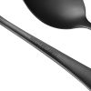 48-Piece Black Silverware Set with Steak Knives, Food-Grade Stainless Steel Flatware Utensils for 8, Mirror Finished Cutlery Set