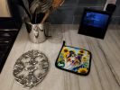 Collie in Sunflowers Pair of Pot Holders Kitchen Heat Resistant Pot Holders Sets Oven Hot Pads for Cooking Baking BBQ, 7 1/2 x 7 1/2