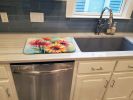 Gerbera Daisies in Watercolor Dish Drying Mat Absorbent Dish Drying Mat Pad for Kitchen Counter Dish Drainer Mat for Countertop, 14 x 21", Multicolor