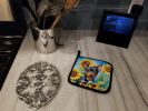 Miniature Pinscher in Sunflowers Pair of Pot Holders Kitchen Heat Resistant Pot Holders Sets Oven Hot Pads for Cooking Baking BBQ, 7 1/2 x 7 1/2