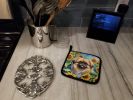 Pekingese in Sunflowers Pair of Pot Holders Kitchen Heat Resistant Pot Holders Sets Oven Hot Pads for Cooking Baking BBQ, 7 1/2 x 7 1/2