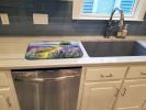 Lavender in Watercolor Dish Drying Mat Absorbent Dish Drying Mat Pad for Kitchen Counter Dish Drainer Mat for Countertop, 14 x 21", Multicolor