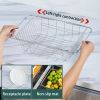 1pc Drain Rack; Drain Basket; Stainless Steel Kitchen Basket; Home Utensil Holder; Sink Basket; Retractable Sink Rack Suitable For Rectangular Si