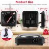 1200W Electric Infrared Single Burner Portable Heating Hot Plate Stove Countertop RV Hotplate with 7.5' Glass Cooktop Stepless Temperature Adjust